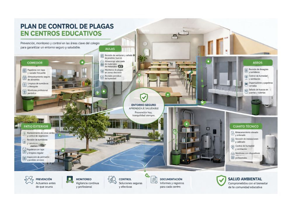 plan de control de plagas en colegios e institutos