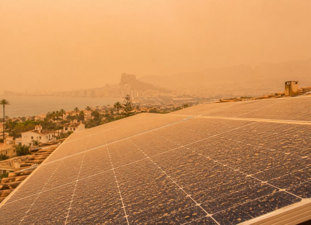 Calima y placas solares: rendimiento en Alicante y Valencia